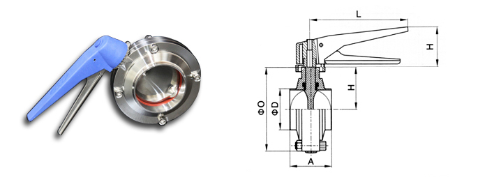 weld butterfly valve